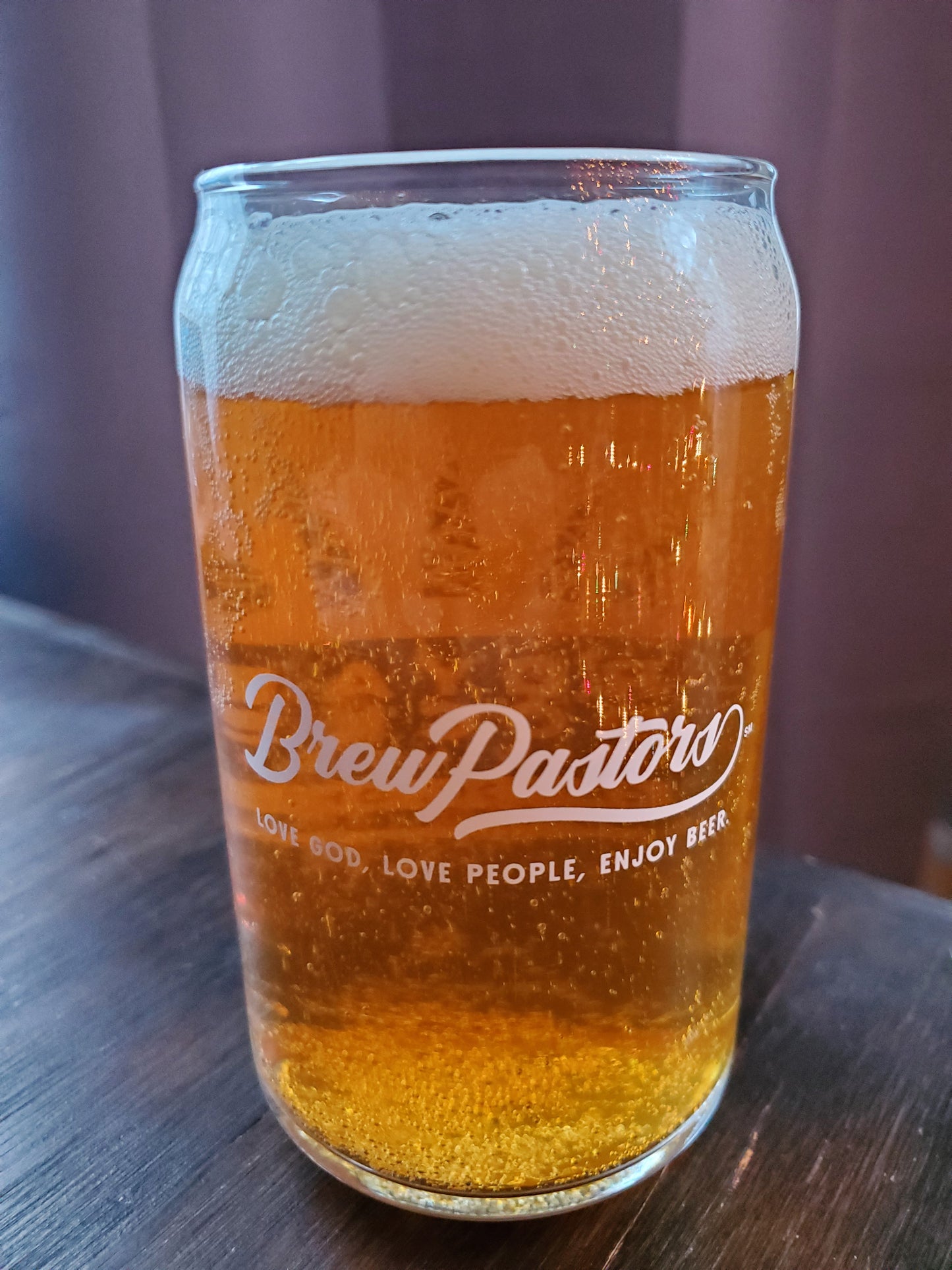 BrewPastors 16 oz Can Glass