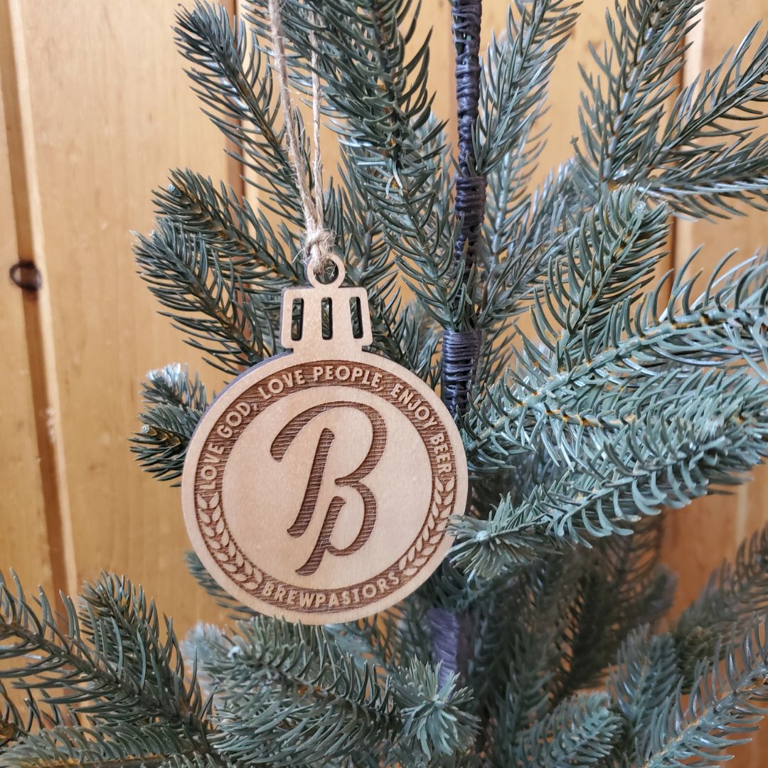 BrewPastors Wooden Christmas Ornament