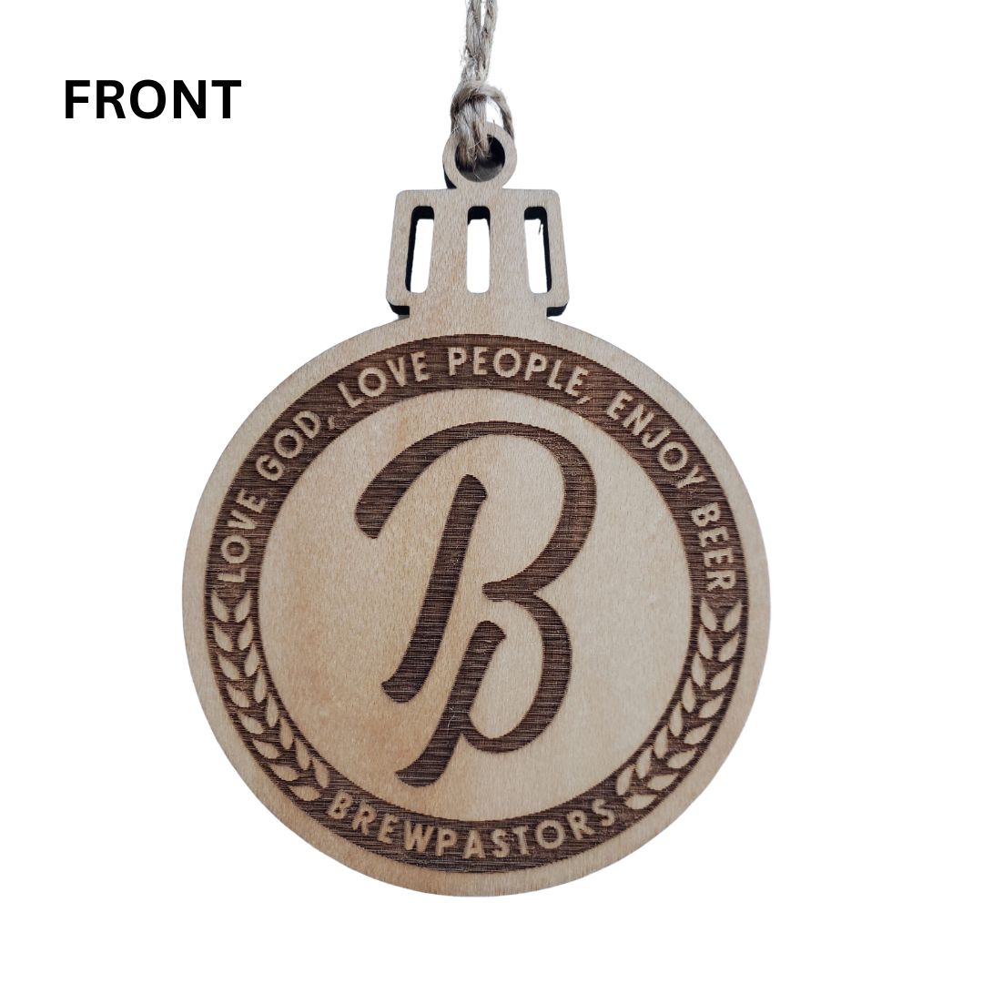 BrewPastors Wooden Christmas Ornament